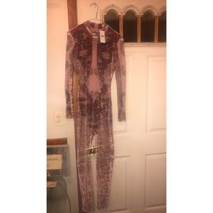 Fashion Nova upstaged, studded jumpsuit (BP20142)